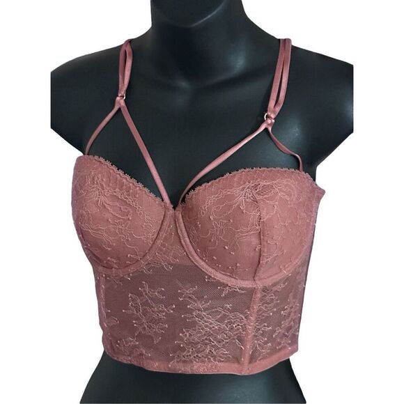 Beautiful EXCELLENT CONDITION Victoria’s Secret Very Sexy Floral Lace Corset Top - Picture 2 of 6